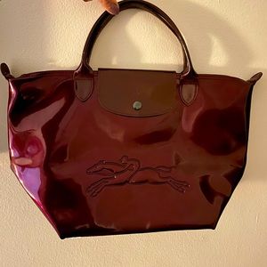 RARE Longchamp Patent Leather Victorie Tote